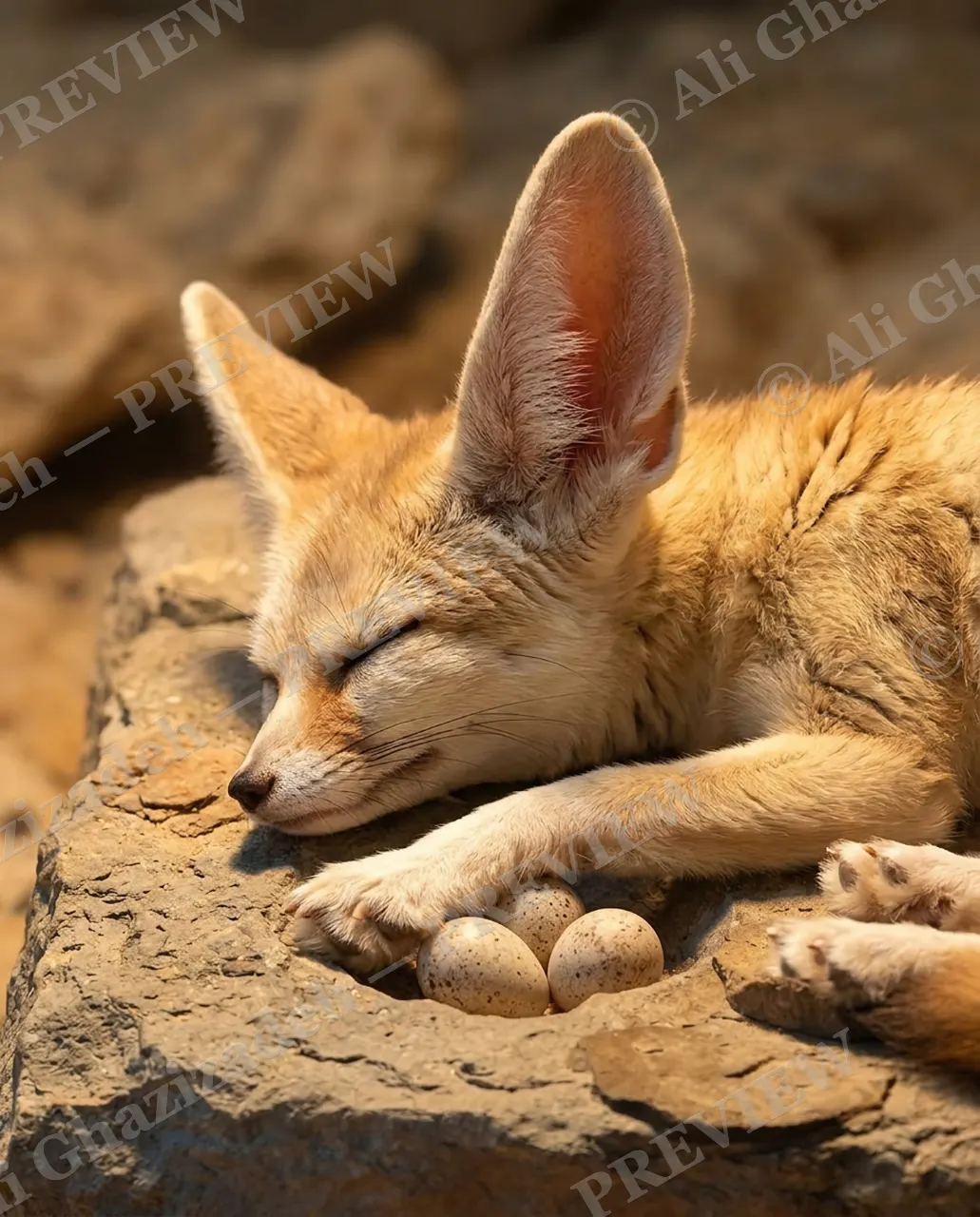 Nest Egg — The Prime Suspect — Fennec fox artwork by Ali Ghazizadeh