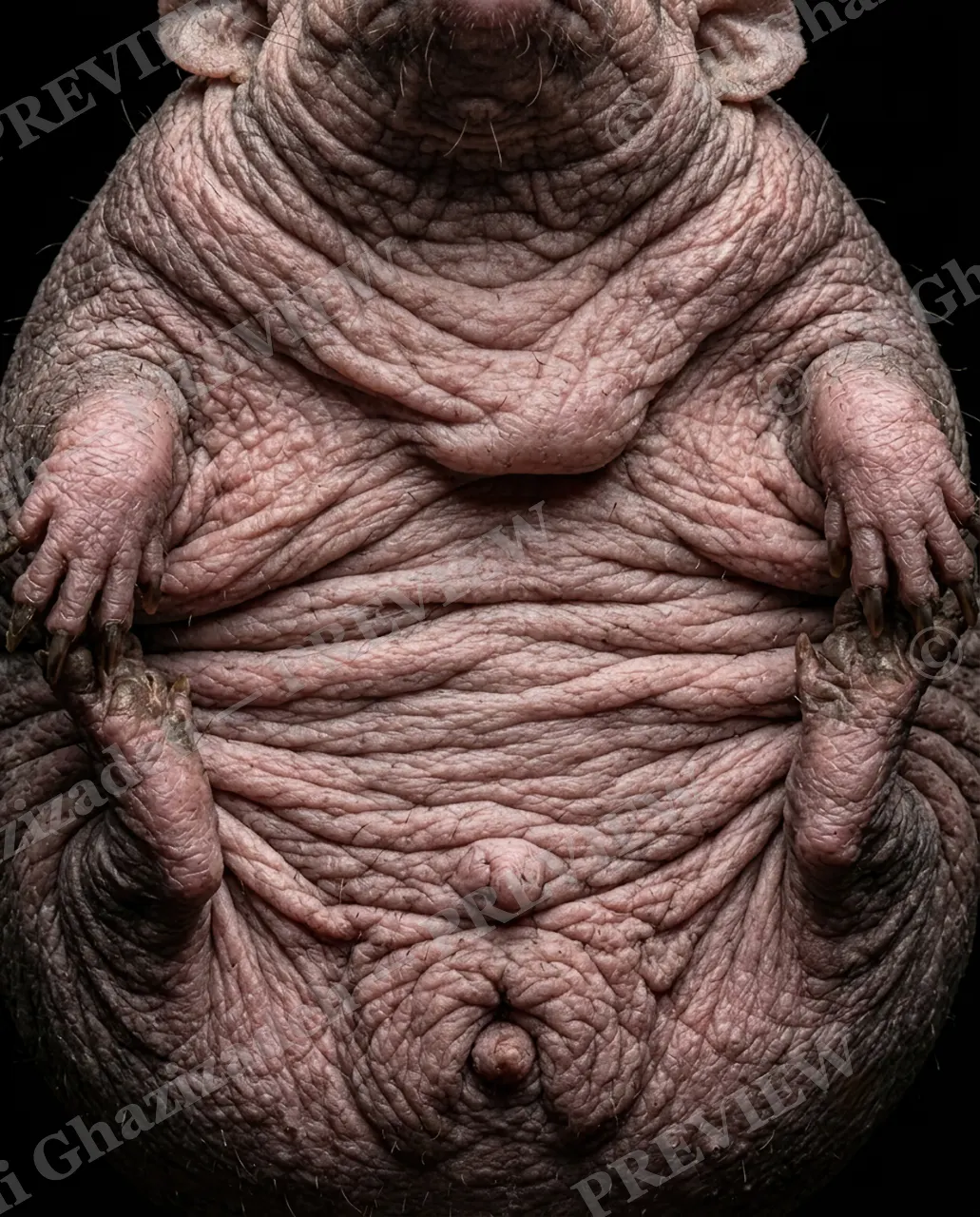 Naked Truth — Belly Up — Naked mole-rat artwork by Ali Ghazizadeh