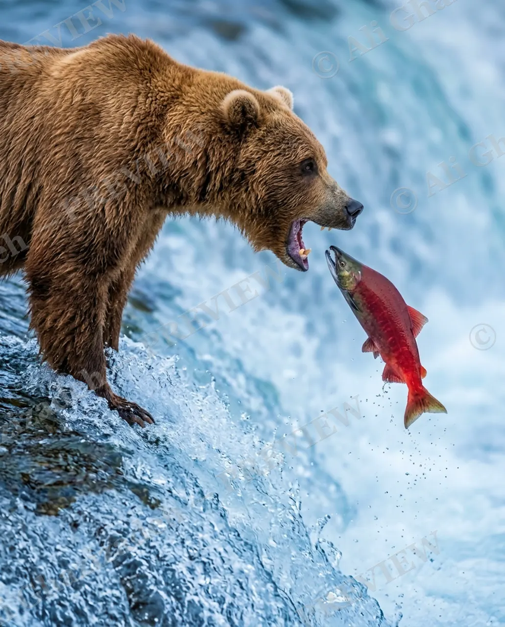 Belly Up — So Close — Brown bear artwork by Ali Ghazizadeh
