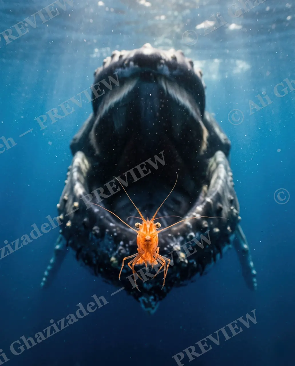 Open Wide — An Open Invitation — Cleaner shrimp artwork by Ali Ghazizadeh