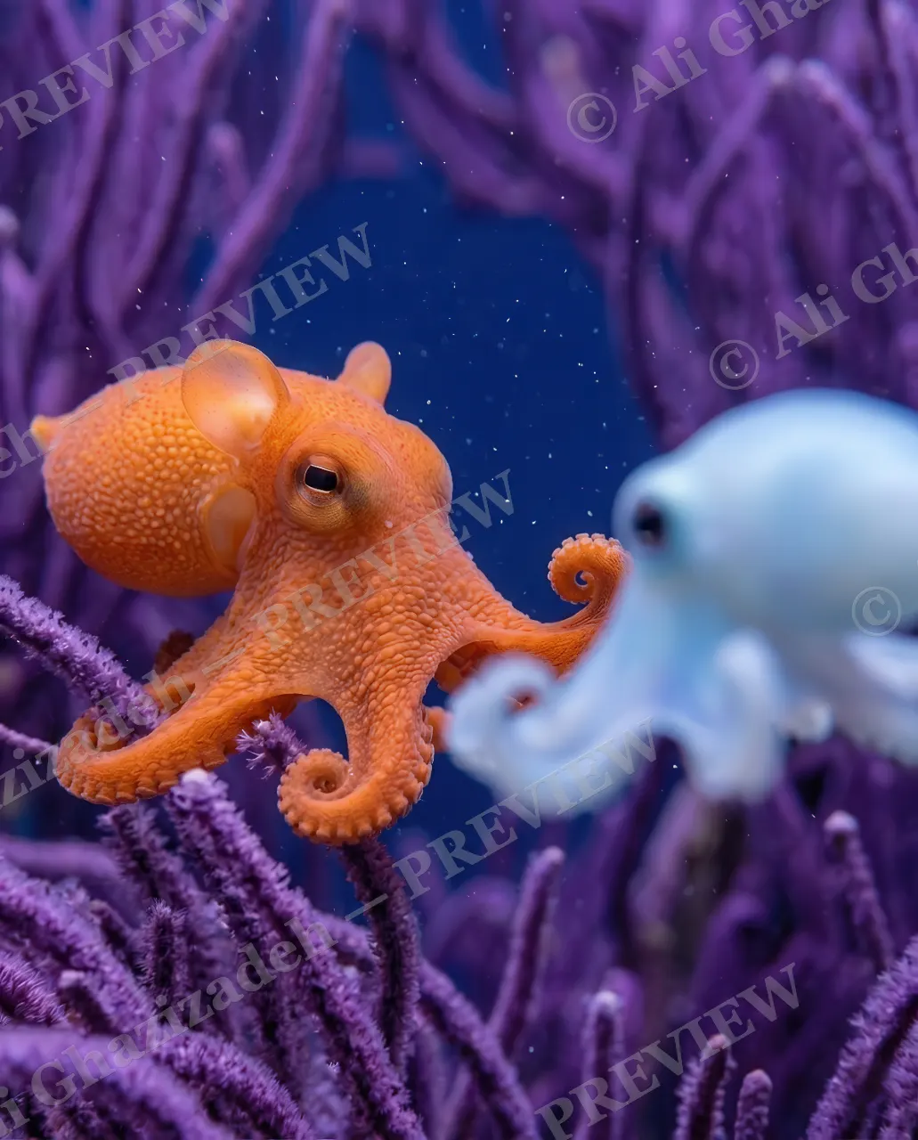 Opposites Attract — Holding the Gaze — Octopus artwork by Ali Ghazizadeh