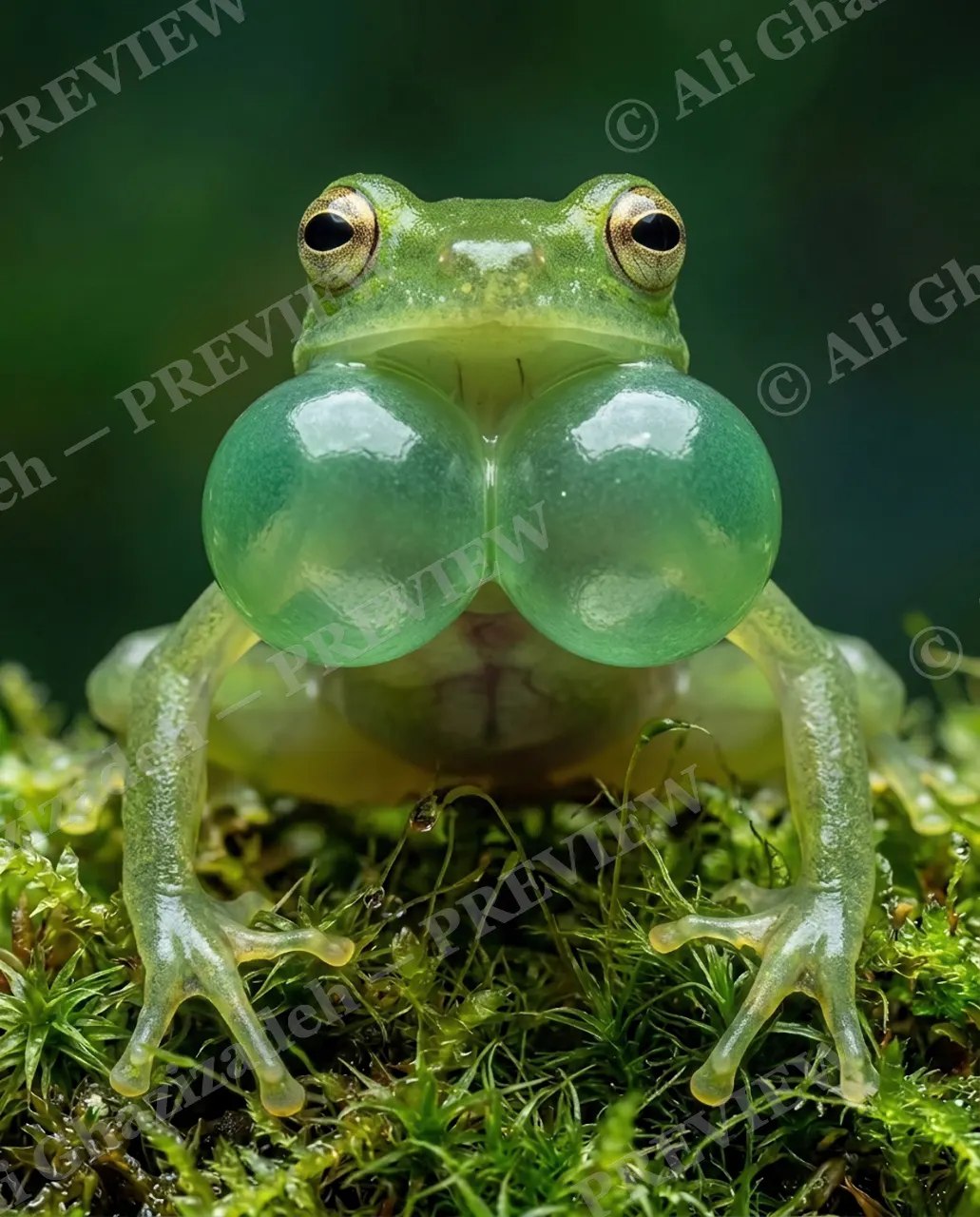 Pop Culture — Double Mint Blow — Frog artwork by Ali Ghazizadeh