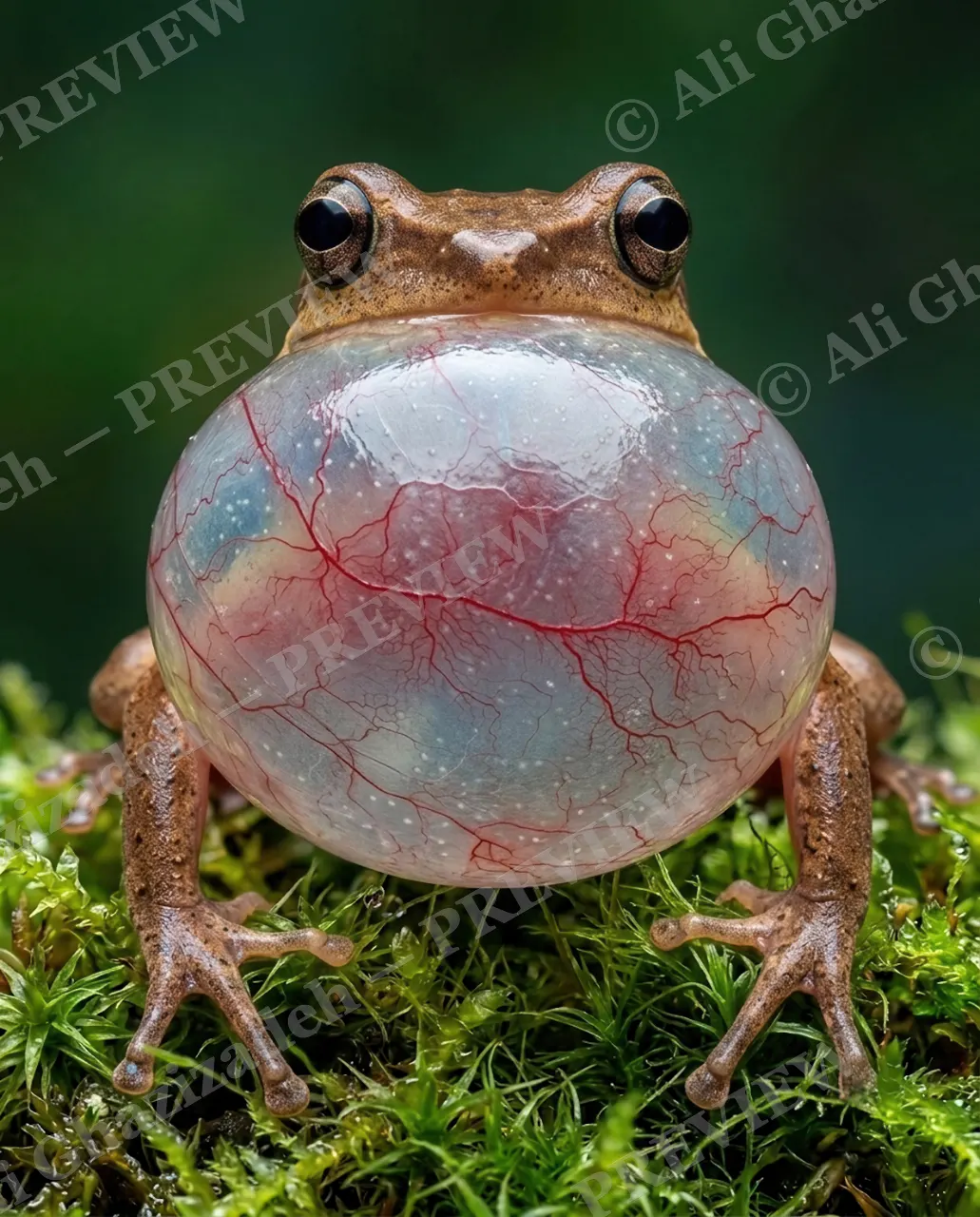 Pop Culture — Marbled Classic Pink — Frog artwork by Ali Ghazizadeh