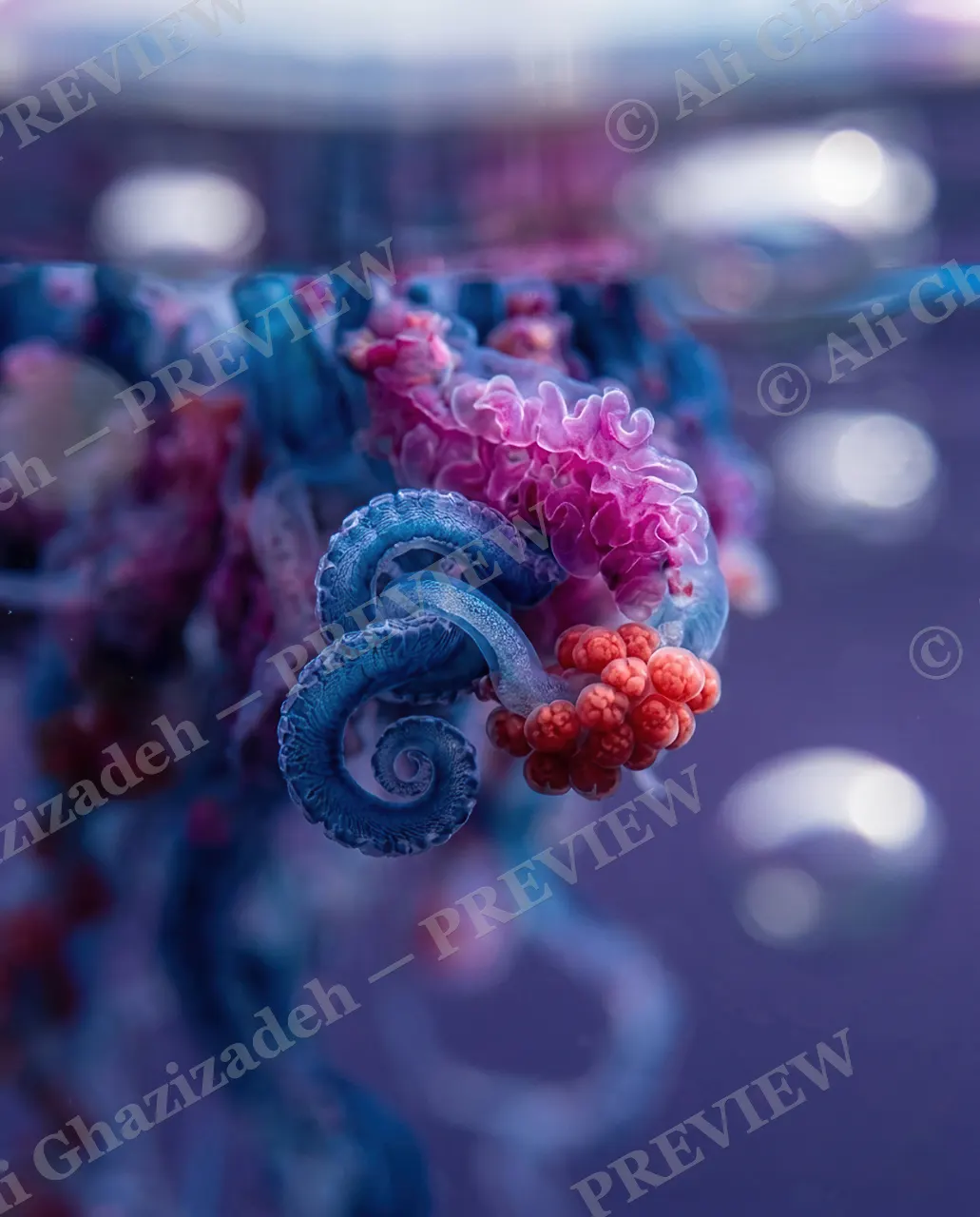 Pretty Poison — Not One, But Many — Portuguese man o' war artwork by Ali Ghazizadeh