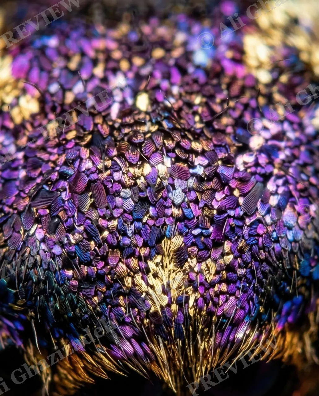 Purple Reign — Scales Like Sequins — Jumping spider artwork by Ali Ghazizadeh
