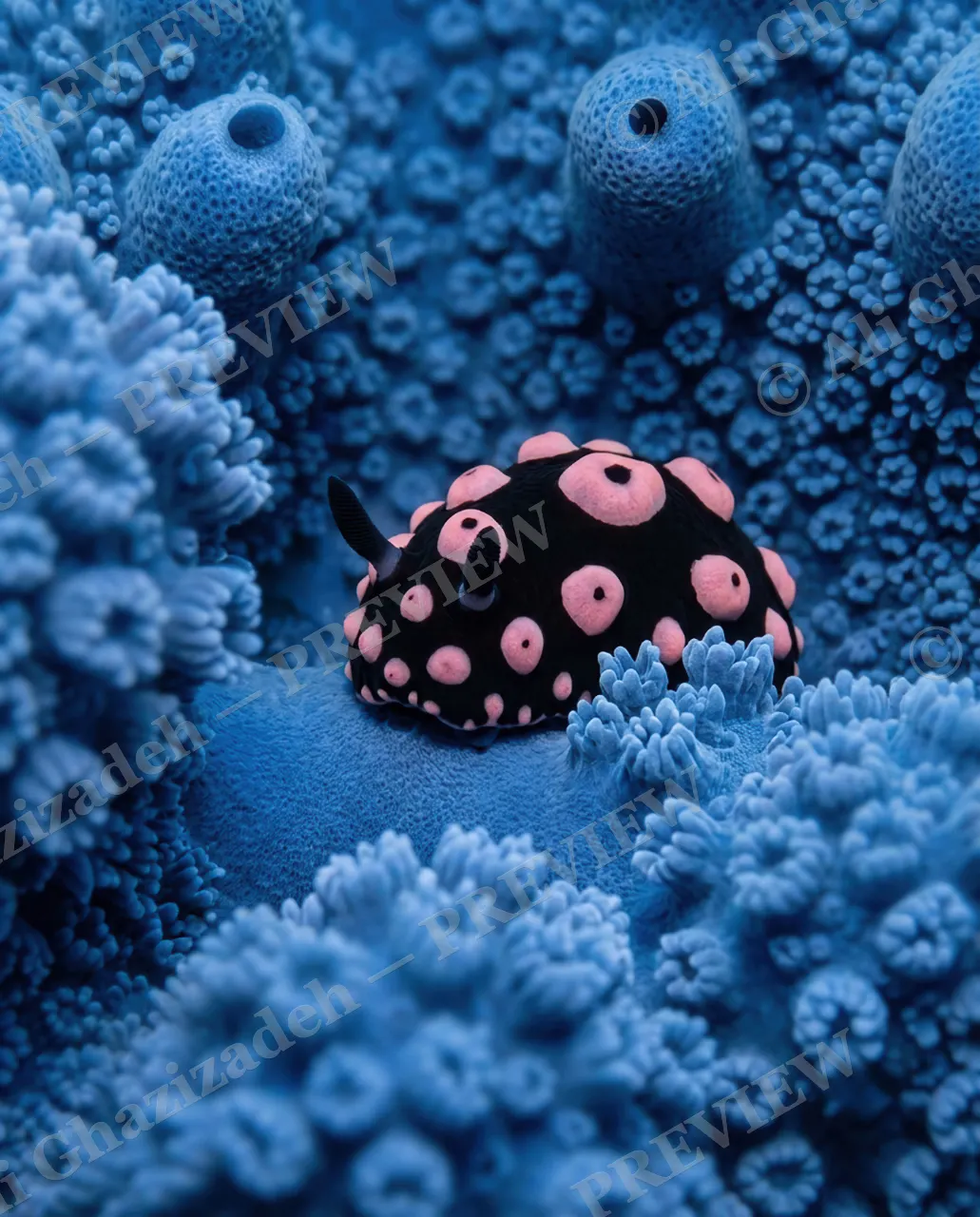 Reef Runway — Ladybug of the Reef — Nudibranch artwork by Ali Ghazizadeh