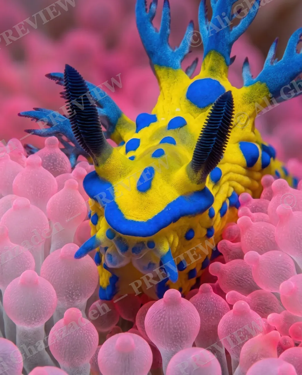 Reef Runway — One Last Look — Nudibranch artwork by Ali Ghazizadeh