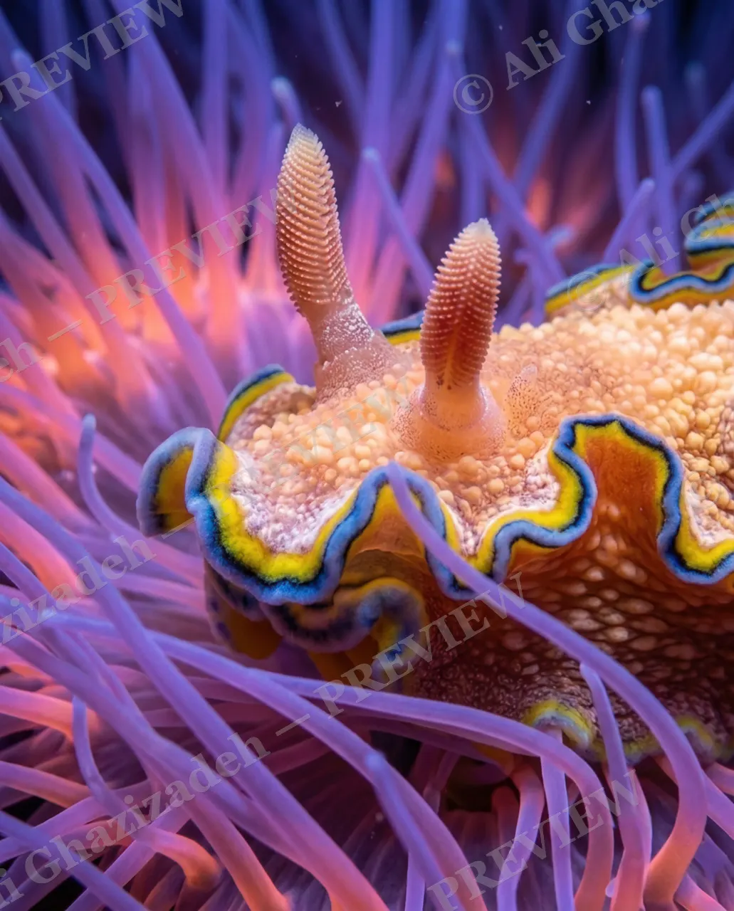 Reef Runway — Ruffled at the Edges — Nudibranch artwork by Ali Ghazizadeh