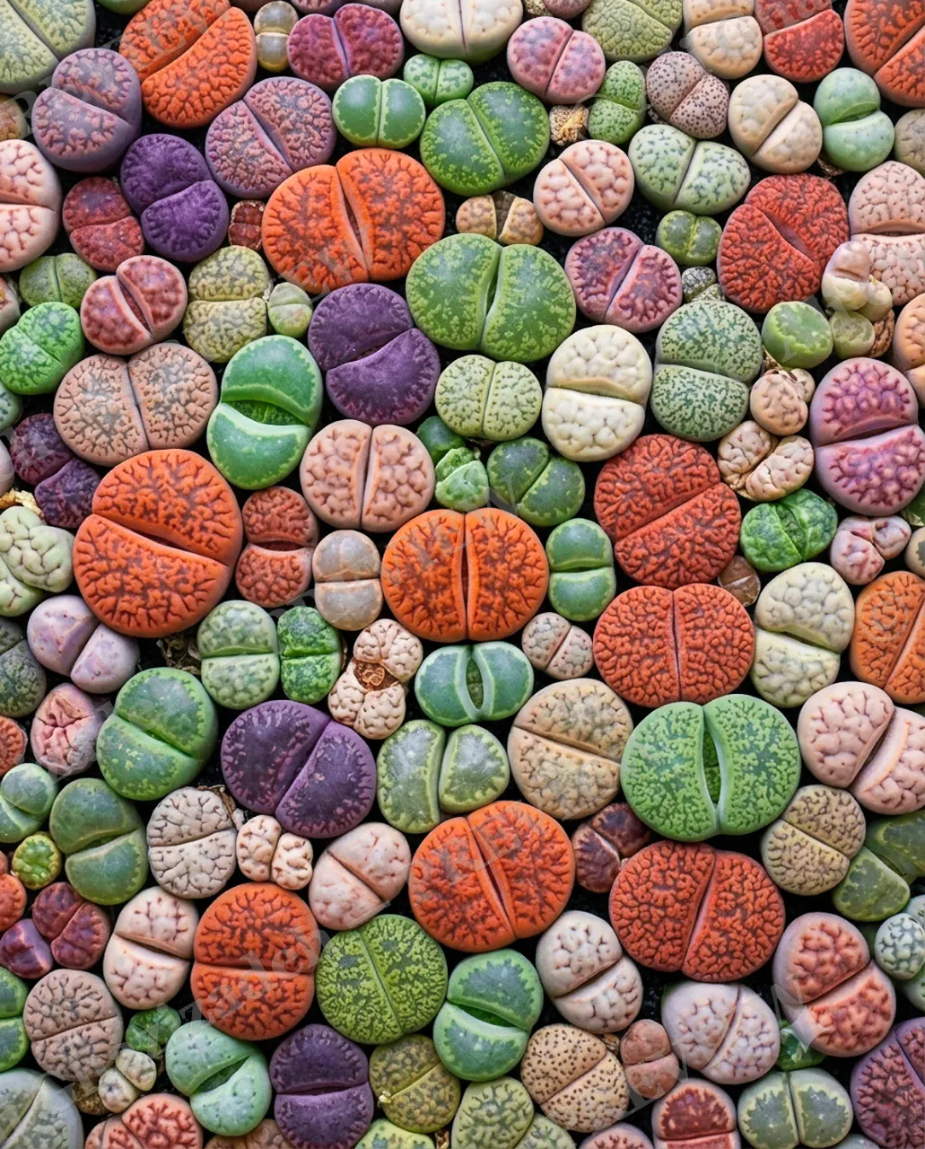 Rocks in Disguise — Hidden in Plain Sight — Lithops artwork by Ali Ghazizadeh