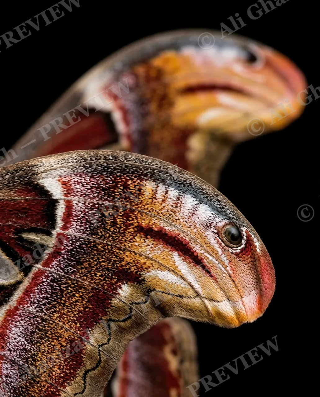 Scale Model — Cobra Number One — Atlas moth artwork by Ali Ghazizadeh