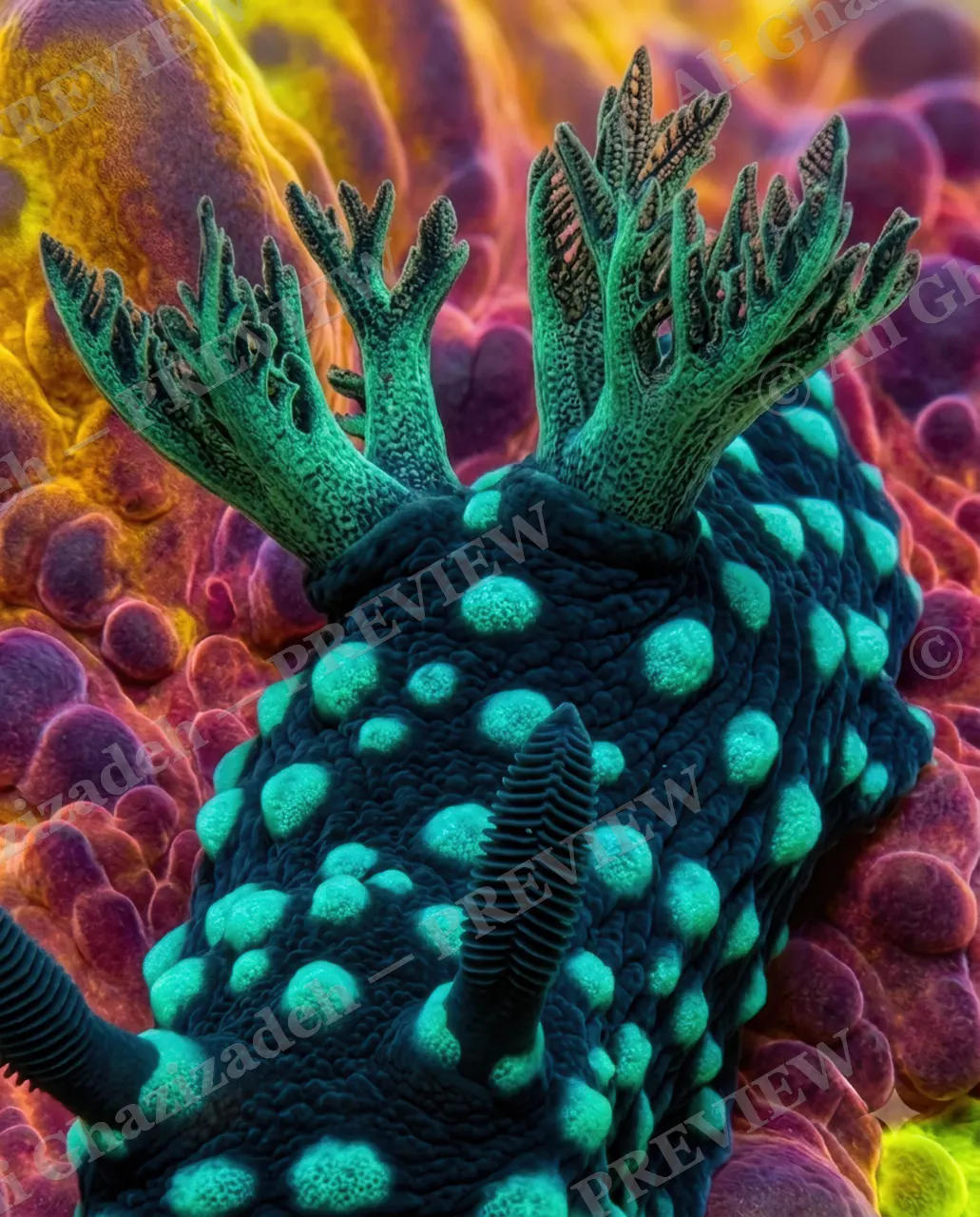 Screwed In — Crown in Close-Up — Nudibranch artwork by Ali Ghazizadeh