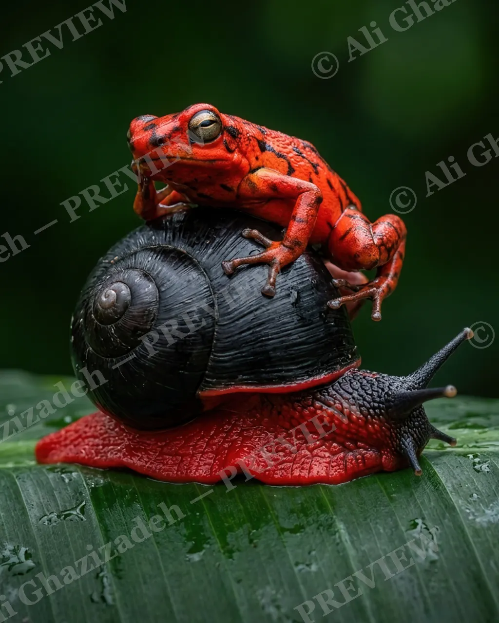 Slow Ride — Along for the Ride — Poison dart frog artwork by Ali Ghazizadeh