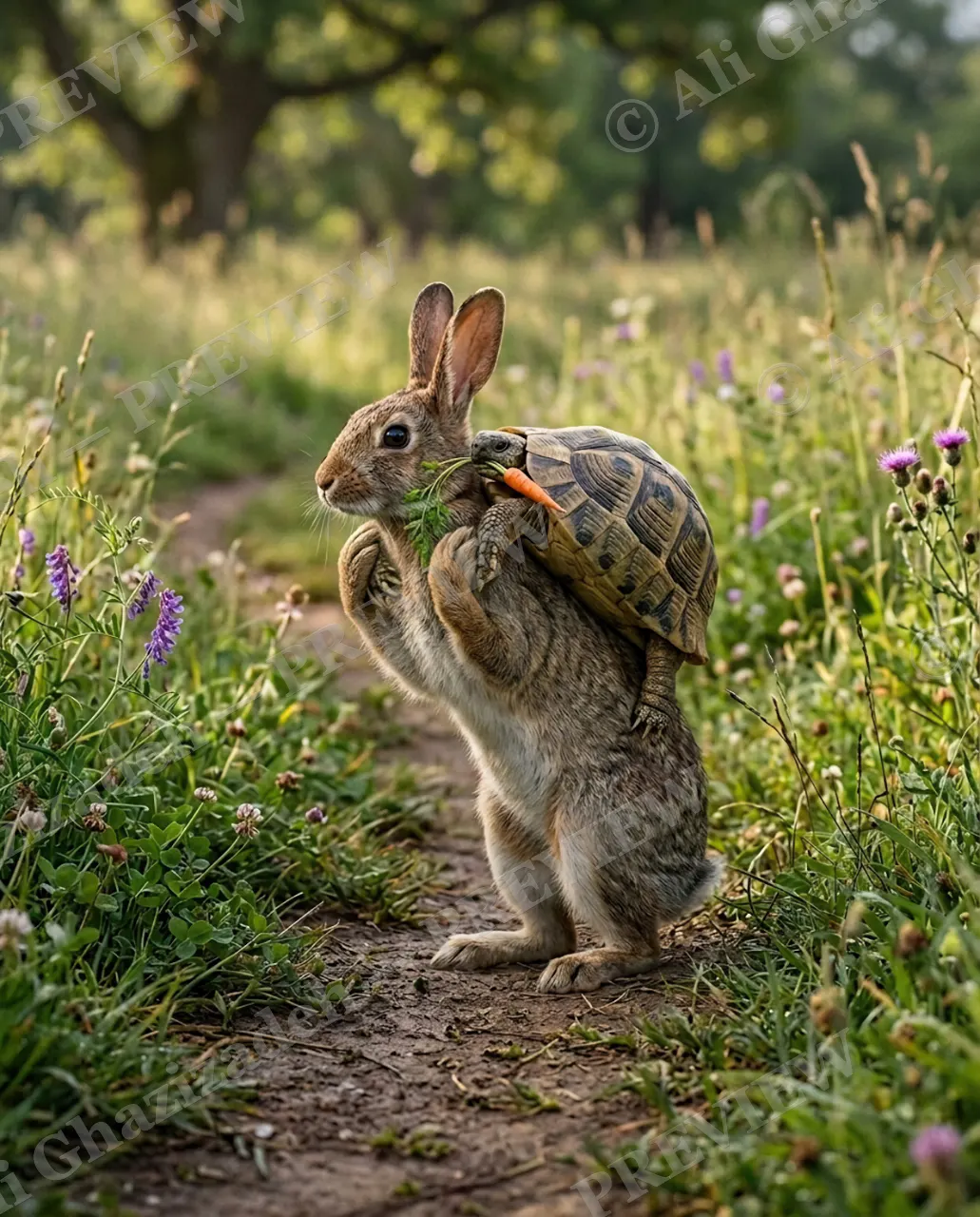 Shell of a Ride — New Traveling Companions — Tortoise artwork by Ali Ghazizadeh