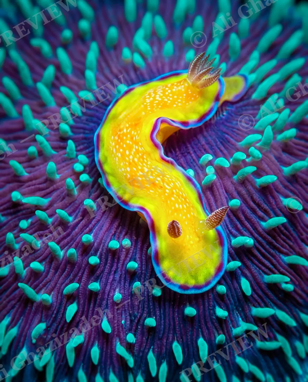 Neon Signature — First Glance — Nudibranch artwork by Ali Ghazizadeh