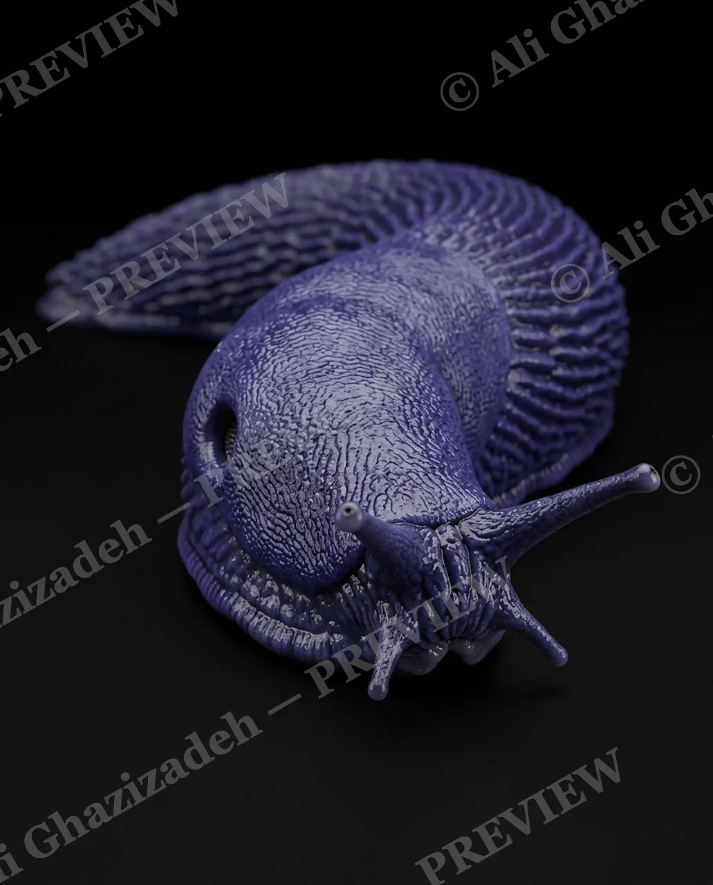 Slow Rainbow — Indigo Spiral — Slug artwork by Ali Ghazizadeh