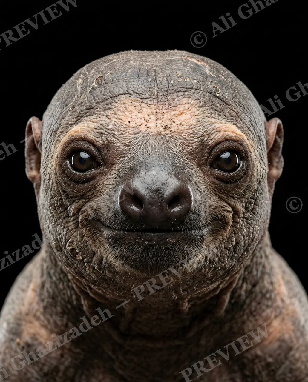 Birthday Suit — Bare-Faced and Blissful — Three-toed sloth artwork by Ali Ghazizadeh