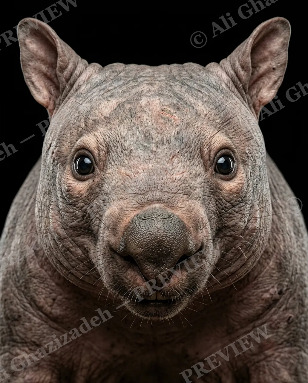 Birthday Suit — Wombat Without the Wool — Three-toed sloth artwork by Ali Ghazizadeh