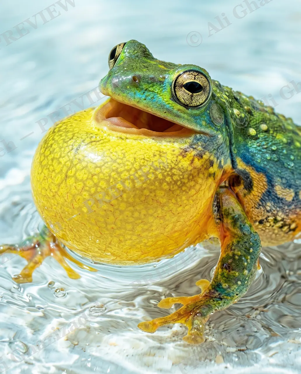 Making Waves — Full Volume — Frog artwork by Ali Ghazizadeh