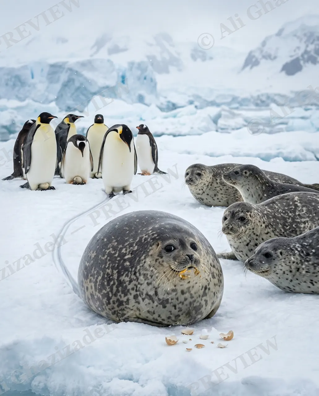 The Egg Incident — The Usual Suspect — Weddell seal artwork by Ali Ghazizadeh