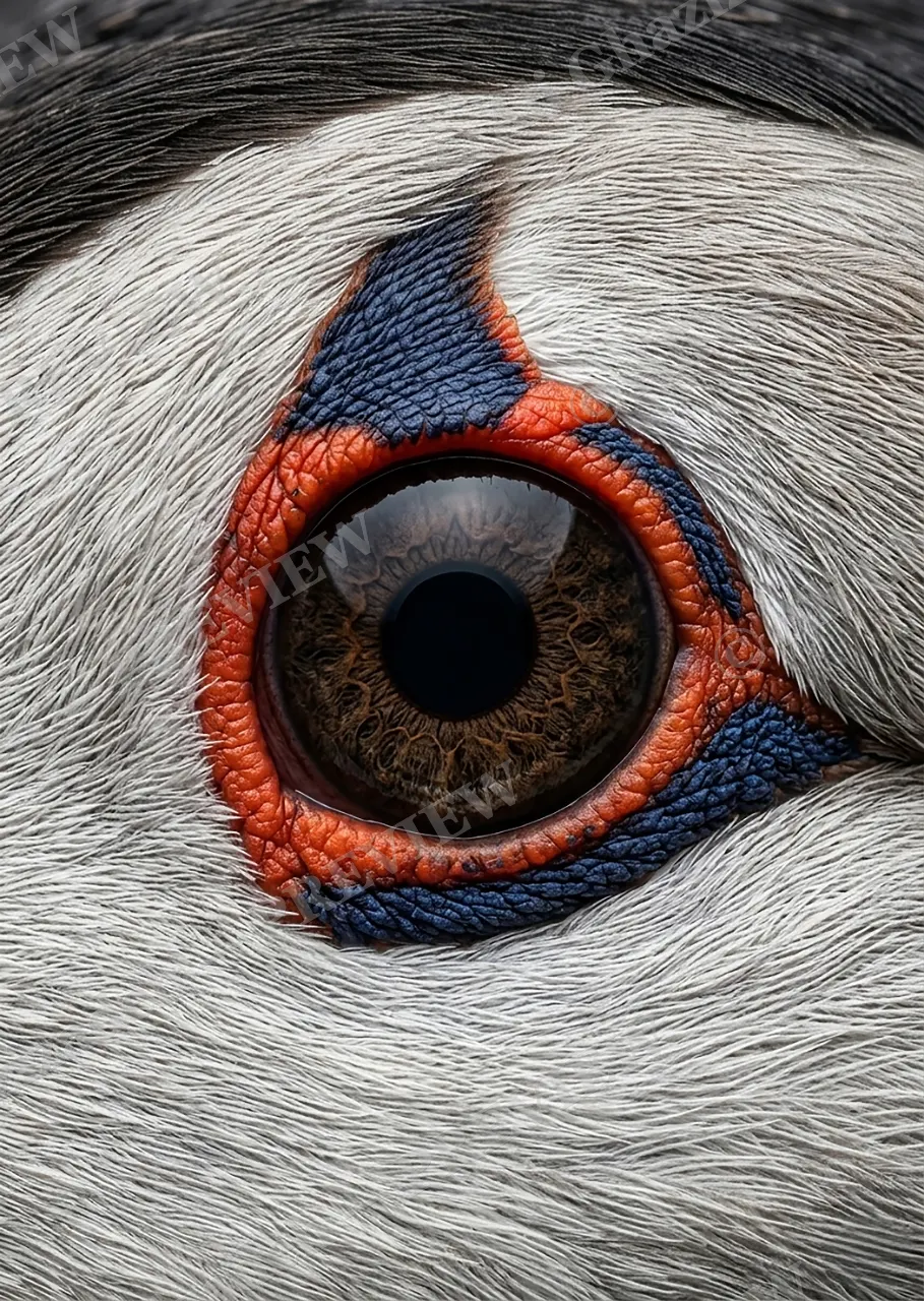 The Eyes Have It — Atlantic Puffin — Turaco artwork by Ali Ghazizadeh