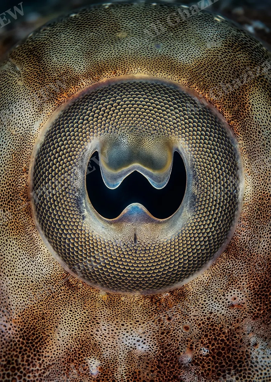 The Eyes Have It — Common Cuttlefish — Turaco artwork by Ali Ghazizadeh