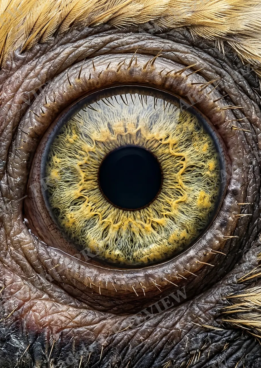 The Eyes Have It — Golden Eagle — Turaco artwork by Ali Ghazizadeh
