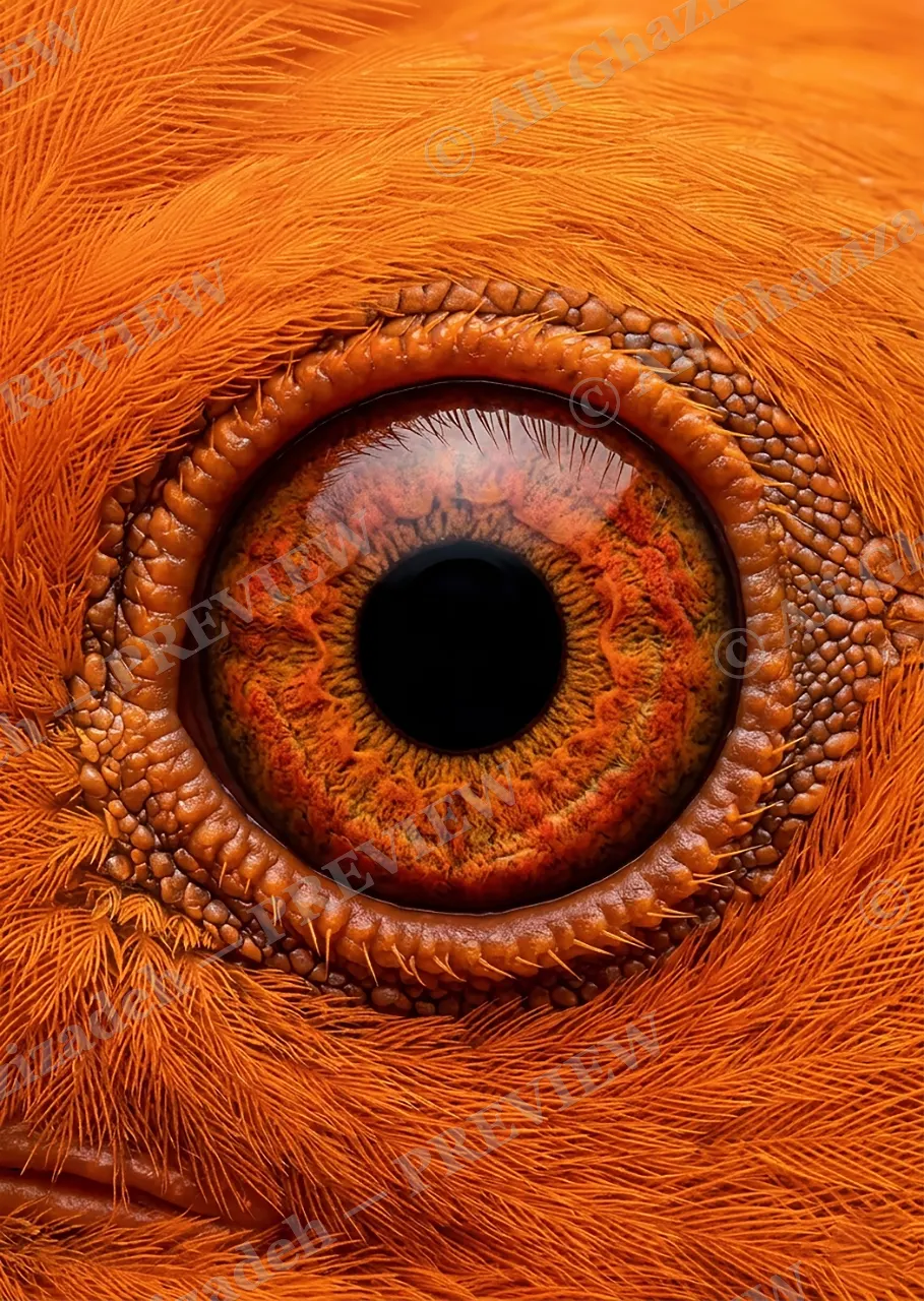 The Eyes Have It — Golden Oriole — Turaco artwork by Ali Ghazizadeh