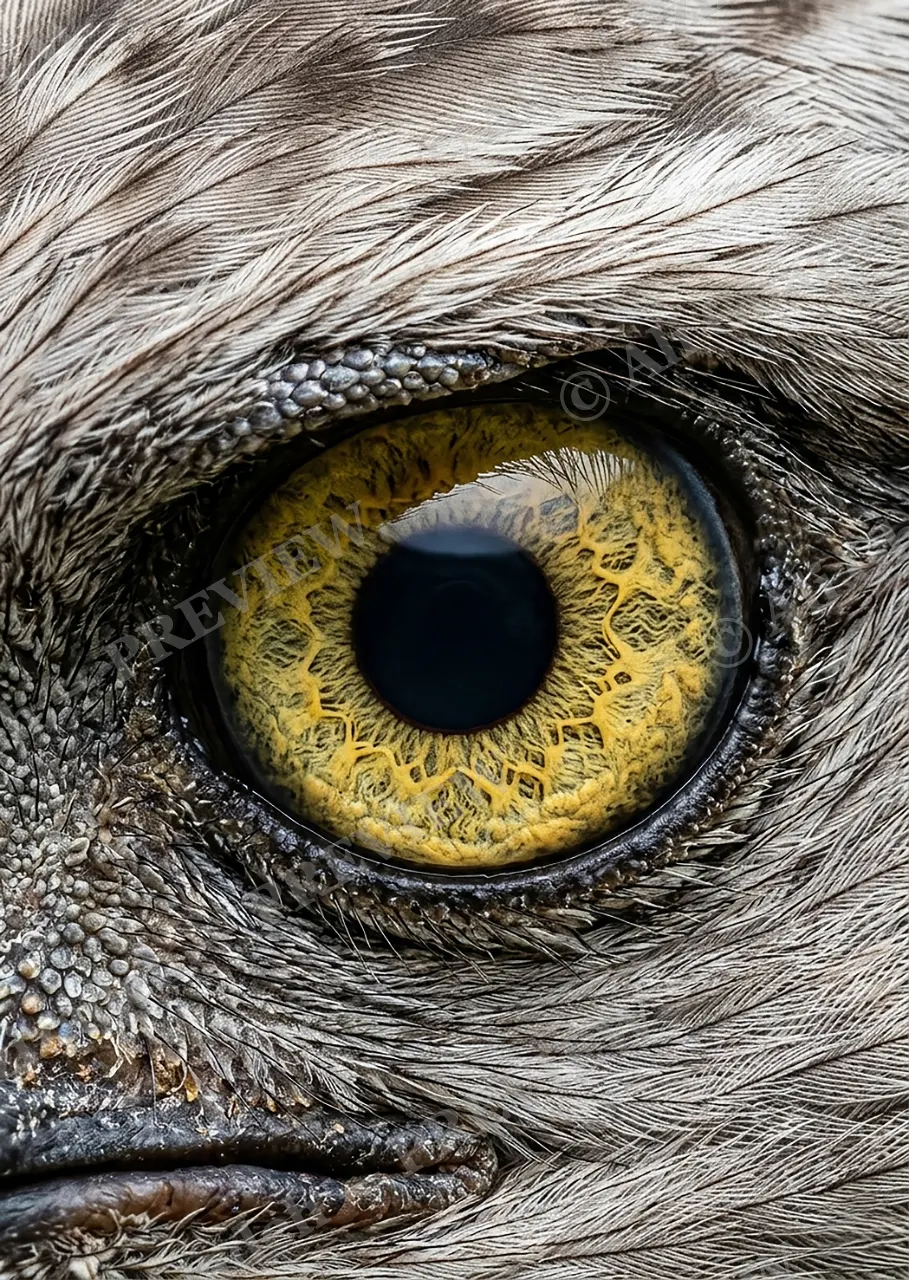 The Eyes Have It — Goshawk — Turaco artwork by Ali Ghazizadeh