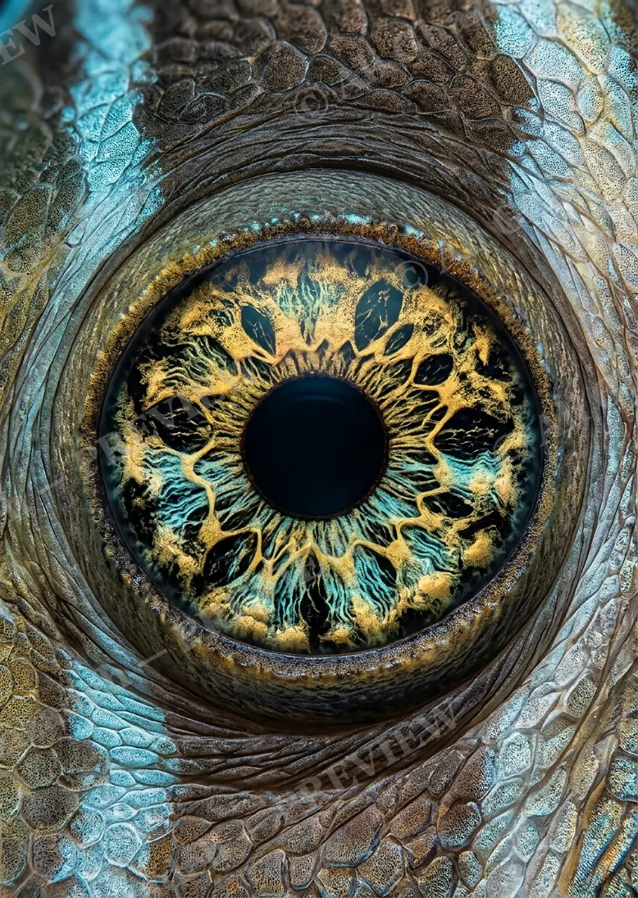 The Eyes Have It — Jackson's Chameleon — Turaco artwork by Ali Ghazizadeh
