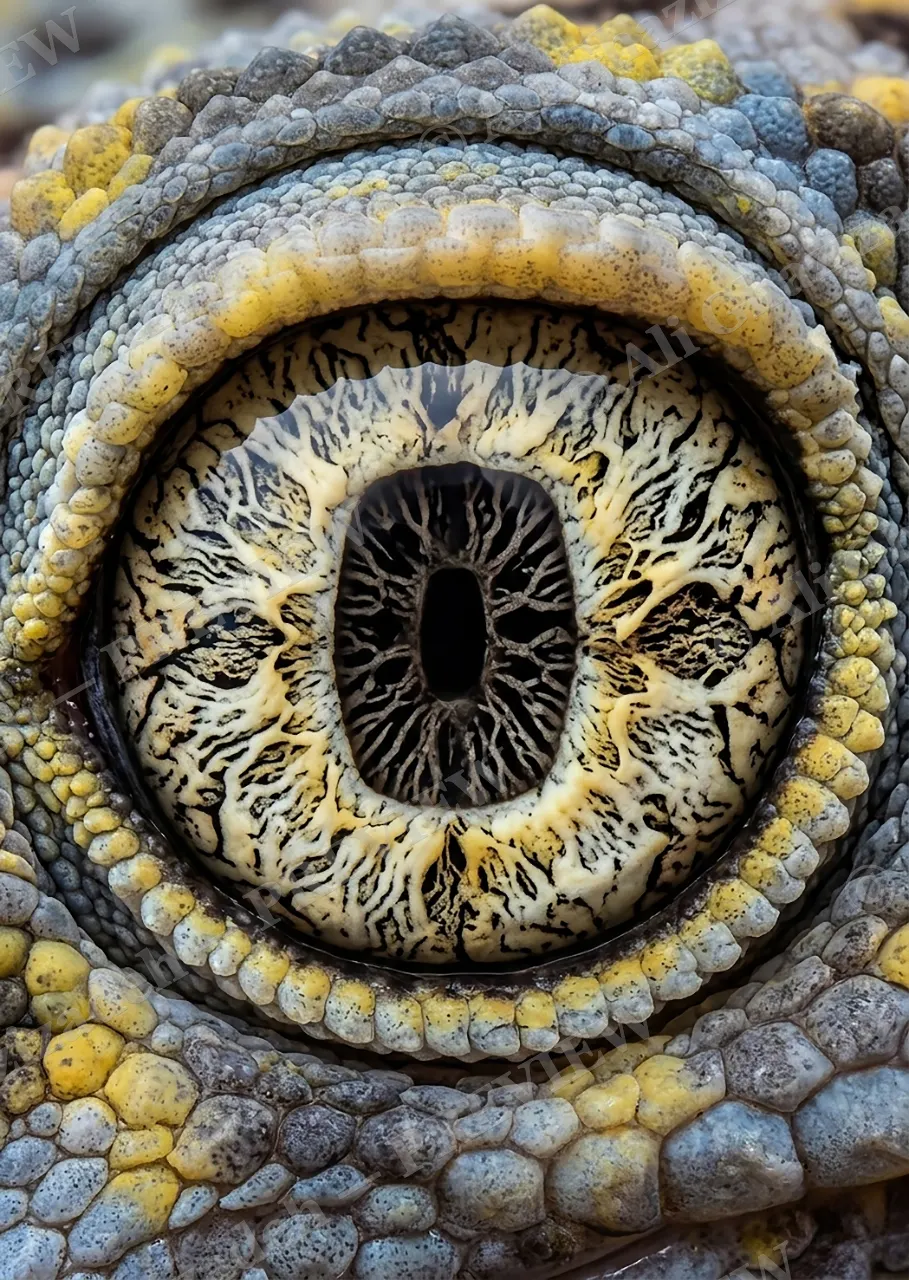 The Eyes Have It — Leaf-Tailed Gecko — Turaco artwork by Ali Ghazizadeh