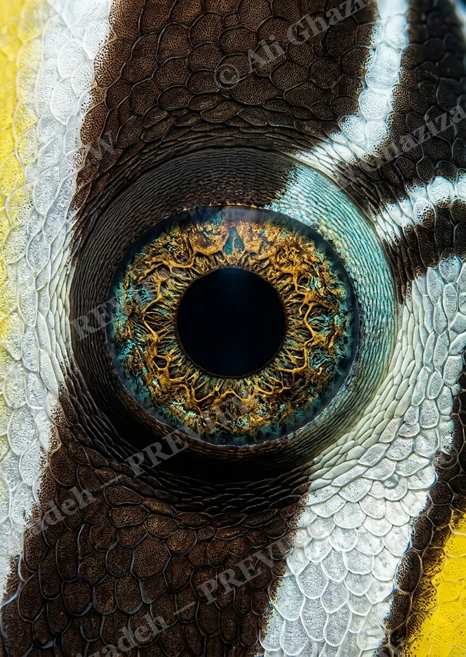 The Eyes Have It — Moorish Idol — Turaco artwork by Ali Ghazizadeh