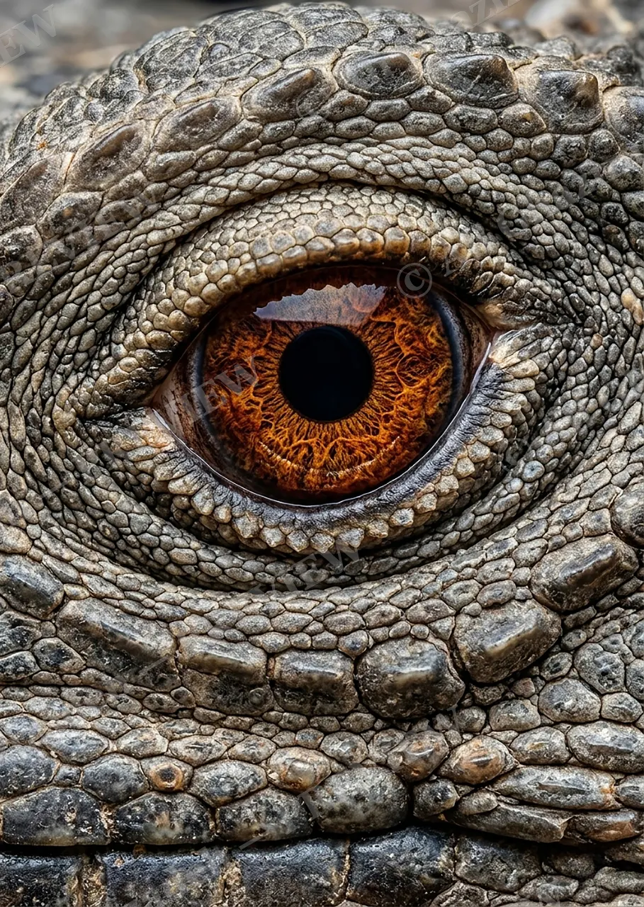 The Eyes Have It — Nile Crocodile — Turaco artwork by Ali Ghazizadeh