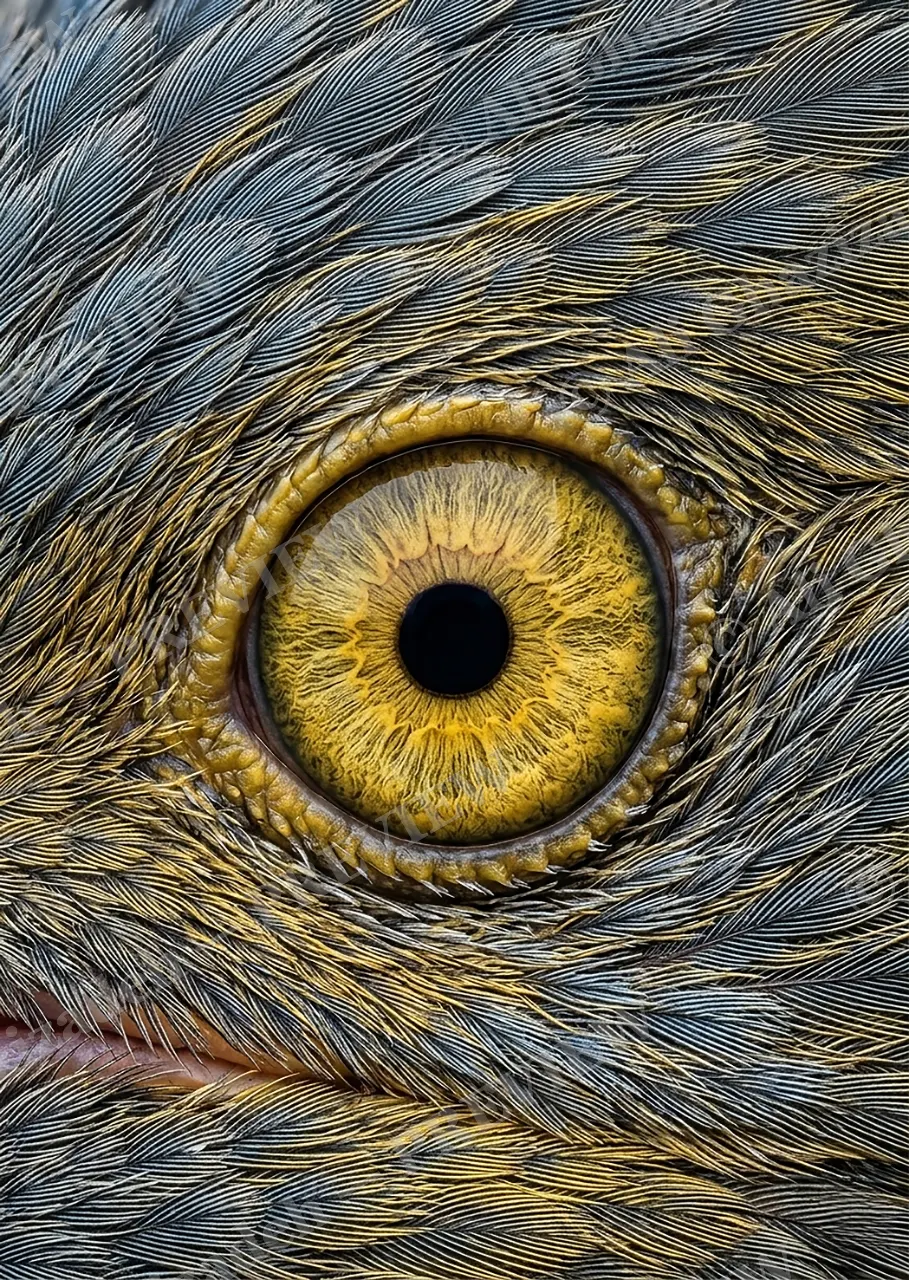 The Eyes Have It — Rock Dove — Turaco artwork by Ali Ghazizadeh