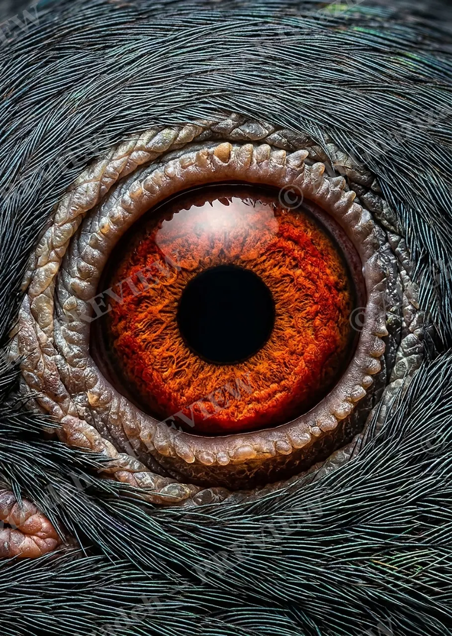 The Eyes Have It — Rock Pigeon — Turaco artwork by Ali Ghazizadeh
