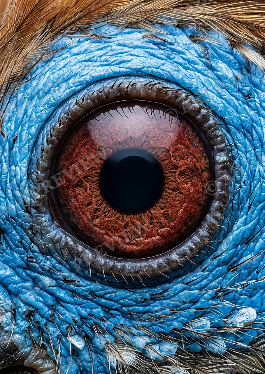 The Eyes Have It — Southern Cassowary — Turaco artwork by Ali Ghazizadeh