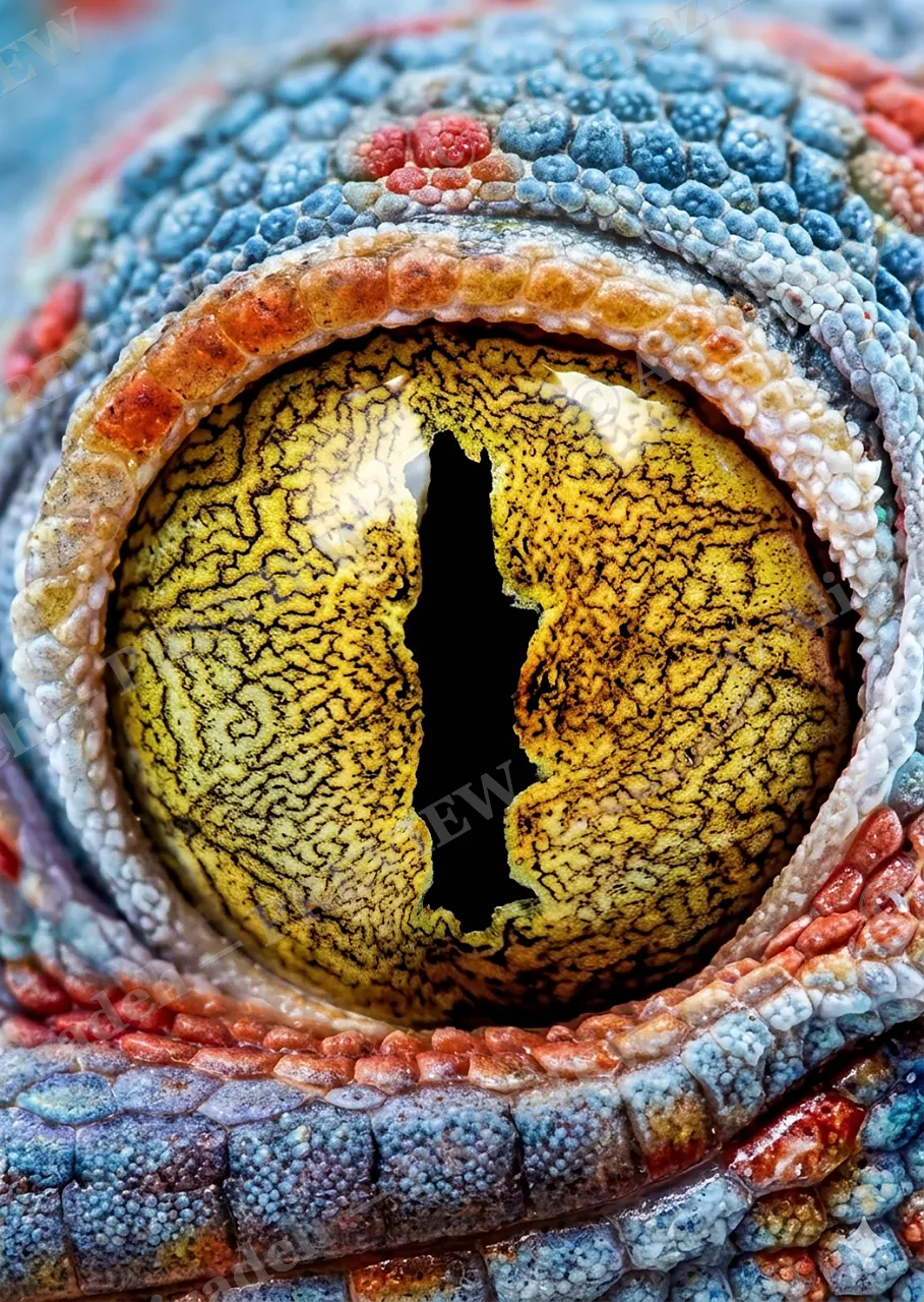 The Eyes Have It — Tokay Gecko — Turaco artwork by Ali Ghazizadeh