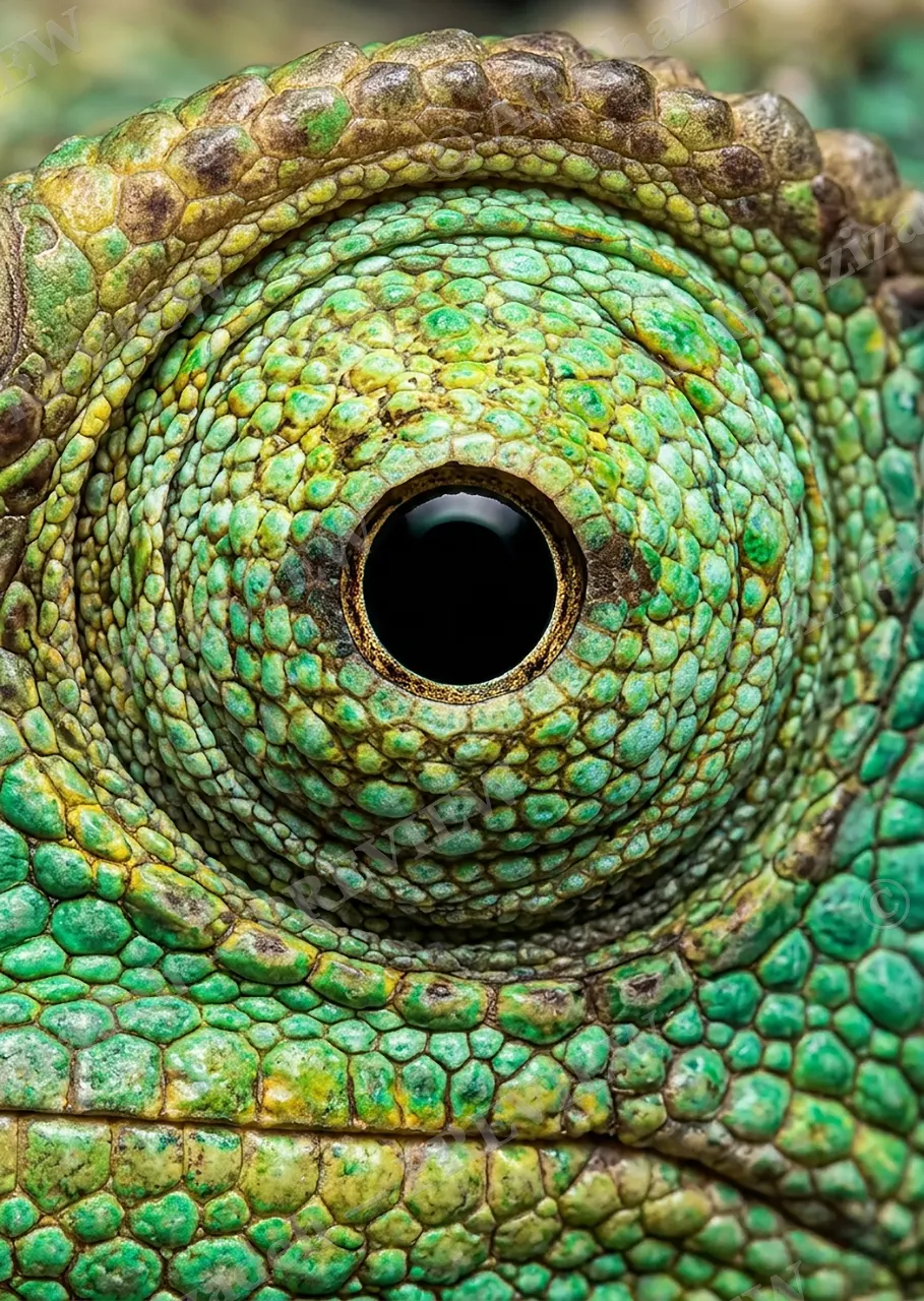 The Eyes Have It — Veiled Chameleon — Turaco artwork by Ali Ghazizadeh