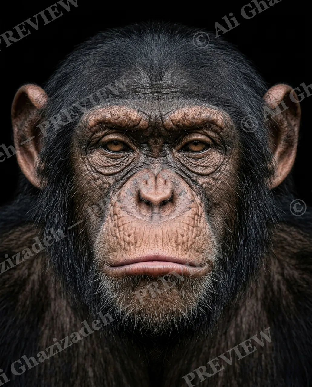 The Usual Suspects — Not Impressed — Bornean orangutan artwork by Ali Ghazizadeh