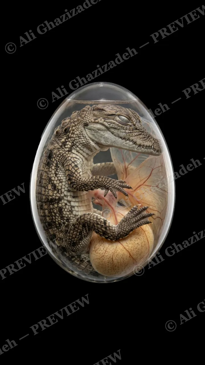 Almost Hatched — Ancient and Unborn — Chicken artwork by Ali Ghazizadeh