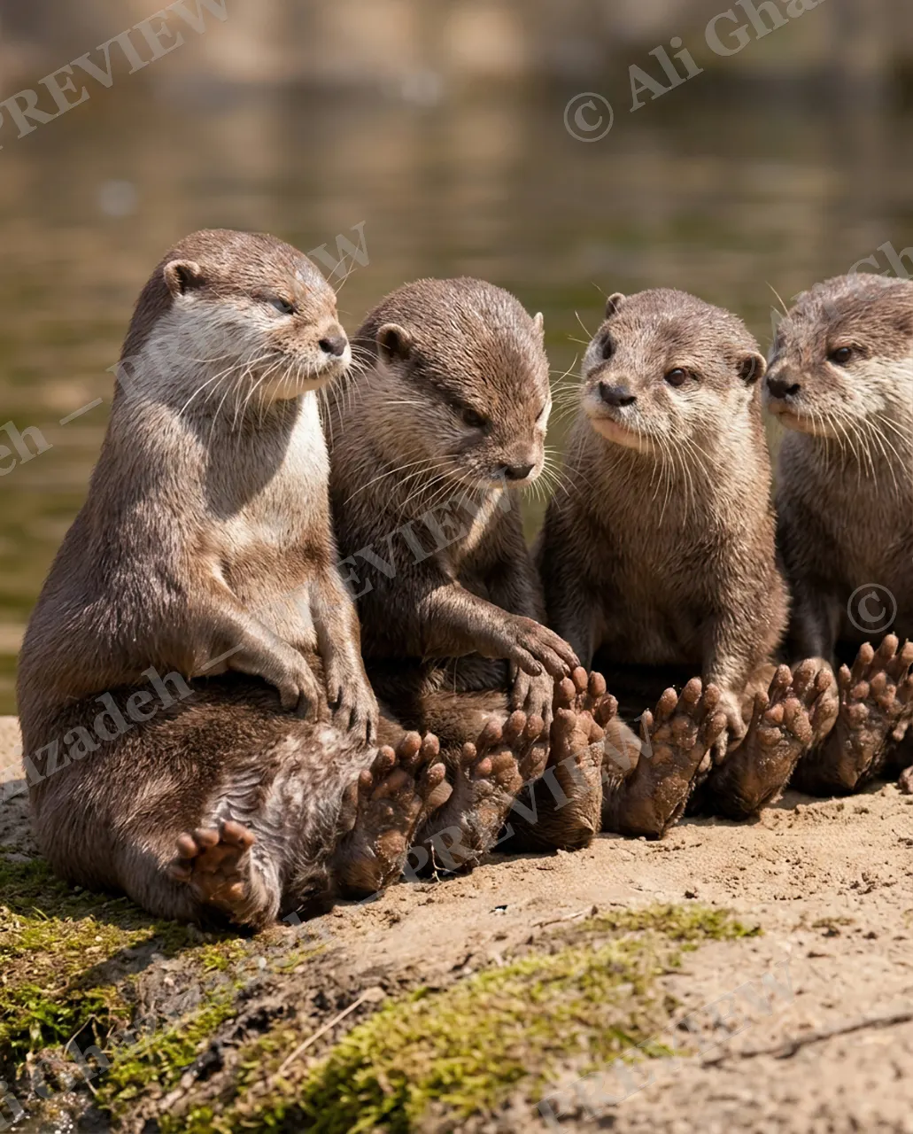 This Little Otter — Four In A Row — Otter artwork by Ali Ghazizadeh