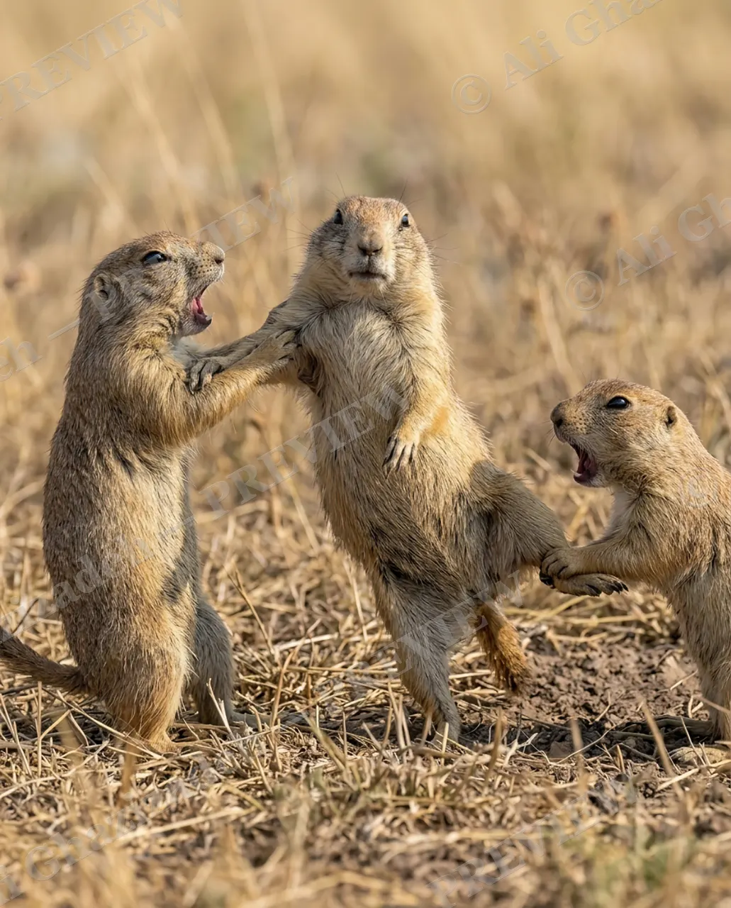 Family Feud — Free-for-All — Prairie dog artwork by Ali Ghazizadeh