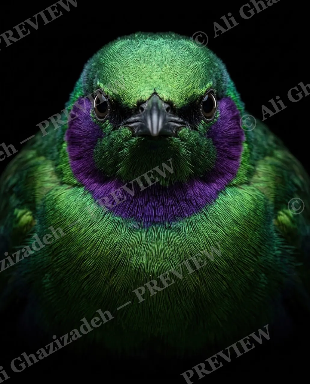 Trick of the Light — Face-On and Puffed — Starling artwork by Ali Ghazizadeh