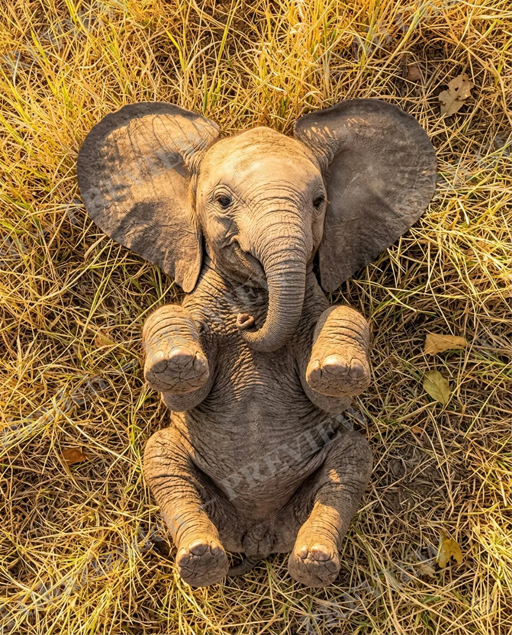 Underfoot — Toddler Pose — African bush elephant artwork by Ali Ghazizadeh