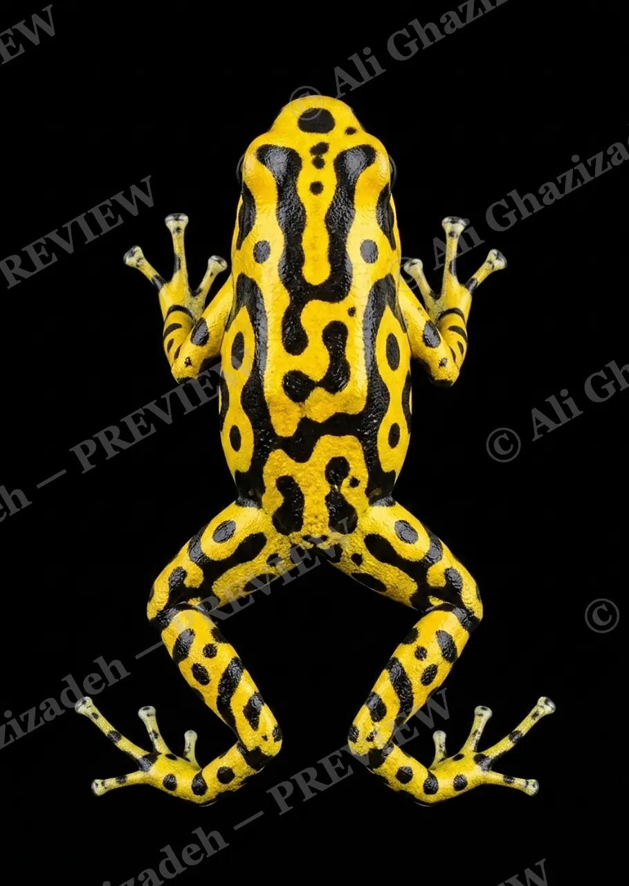 Warning Labels — Caution Tape — Poison dart frog artwork by Ali Ghazizadeh