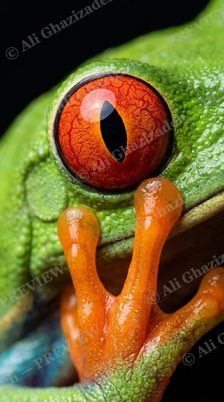 Warning Labels — Where It Ends — Poison dart frog artwork by Ali Ghazizadeh